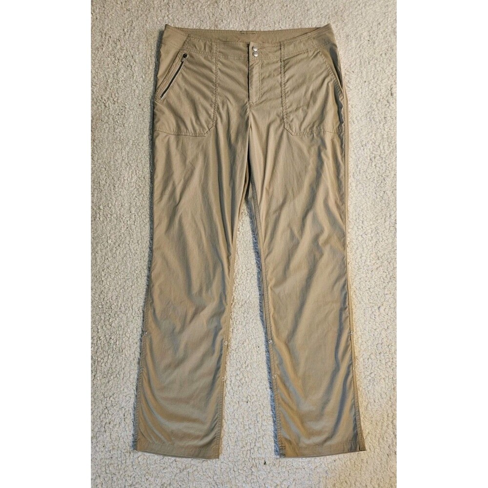 ExOfficio Womens 14 Khaki Insect Shield Roll Up Convertible Hiking Pants